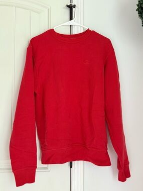 Champion Red Crewneck Pullover Sweatshirt
